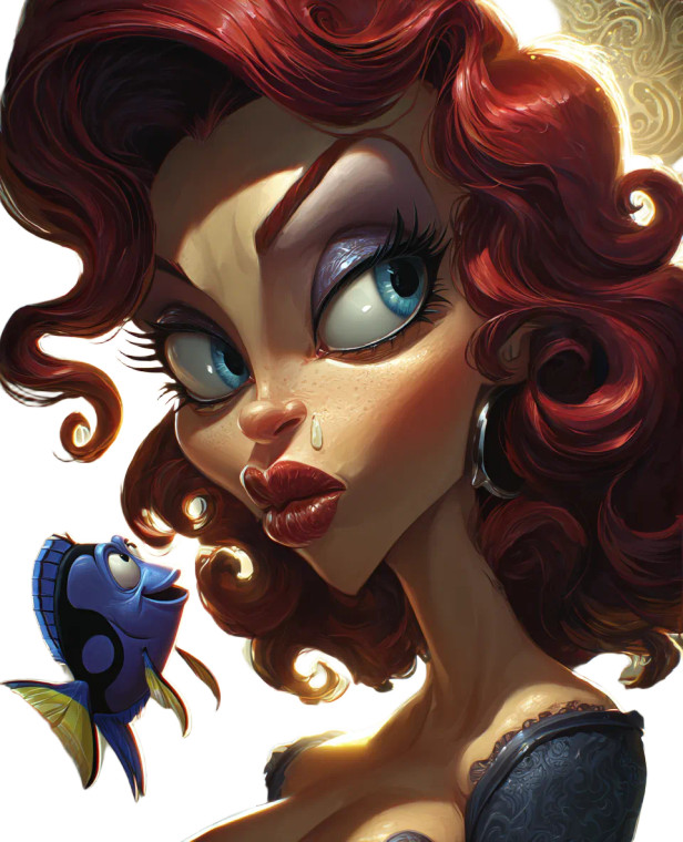 Ariel Vs Nemo Vinyl Car Decal Sticker – Waterproof & UV-Resistant 3.946666666666666