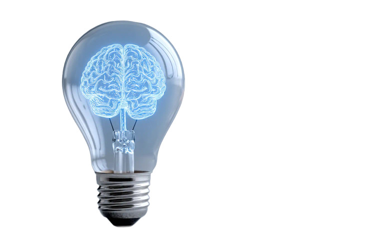 Glowing Brain Bulb Vinyl Car Decal Sticker – Waterproof & UV-Resistant 2.8