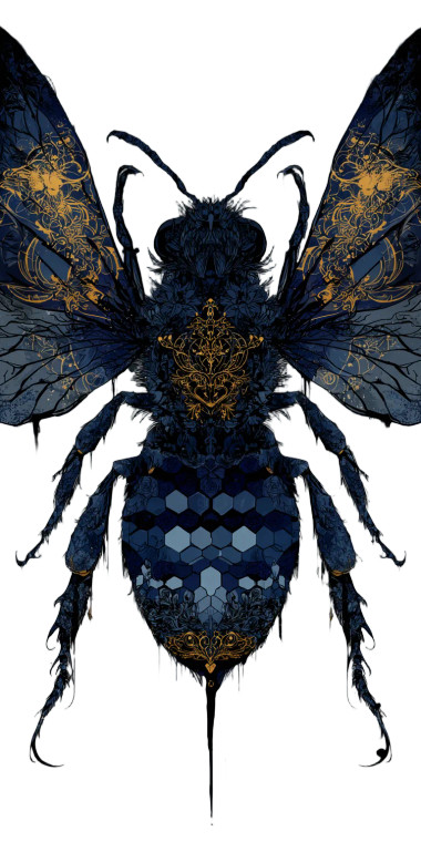 Honeybee Art Vinyl Car Decal Sticker – Waterproof & UV-Resistant 5.12"