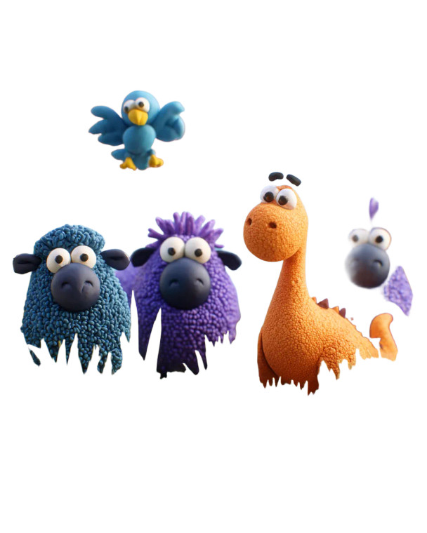 Colorful Plasticine Characters Vinyl Car Decal Sticker – Waterproof & UV-Resistant 4.0"