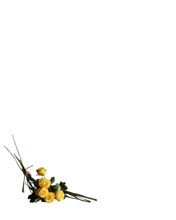 Yellow Roses Bouquet V3 Vinyl Car Decal Sticker – Waterproof & UV-Resistant 8.0"