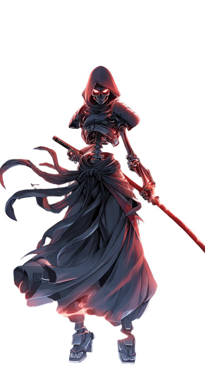 Skeleton Samurai V5 Vinyl Car Decal Sticker – Waterproof & UV-Resistant 9.813333333333333"