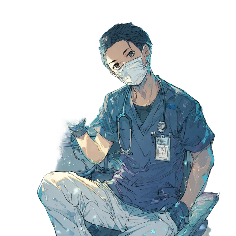 Anime Radiologic Technologist Vinyl Car Decal Sticker – Waterproof & UV-Resistant 6.826666666666667"