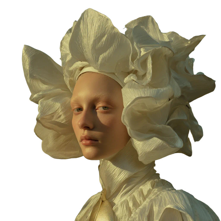 Surreal Floral Headpiece Vinyl Car Decal Sticker – Waterproof & UV-Resistant 6.826666666666667"