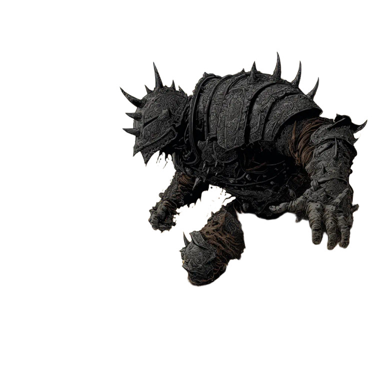 Armored Cave Troll Vinyl Car Decal Sticker – Waterproof & UV-Resistant 3.4133333333333336"