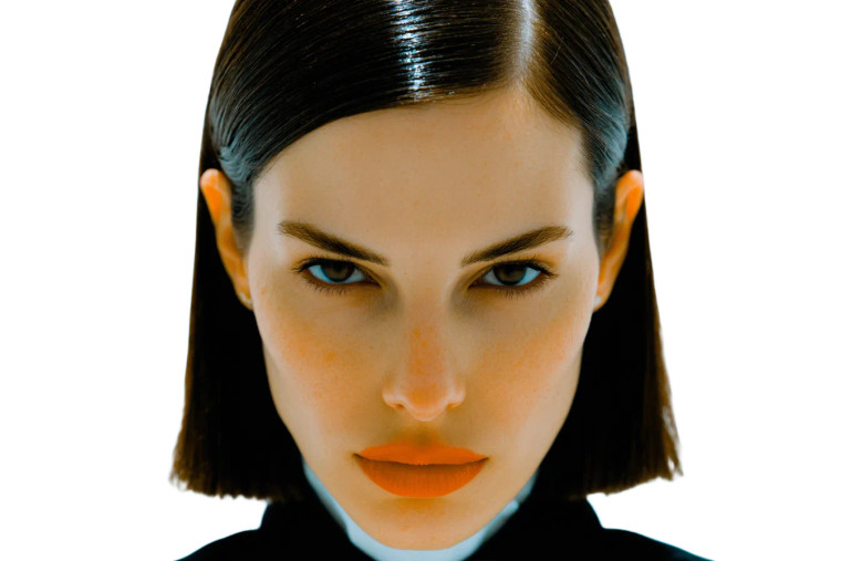 Brunette Beauty Portrait Vinyl Car Decal Sticker – Waterproof & UV-Resistant 5.97333333333333