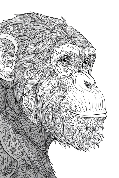 Mandala Monkey Head Vinyl Car Decal Sticker – Waterproof & UV-Resistant 8.96"