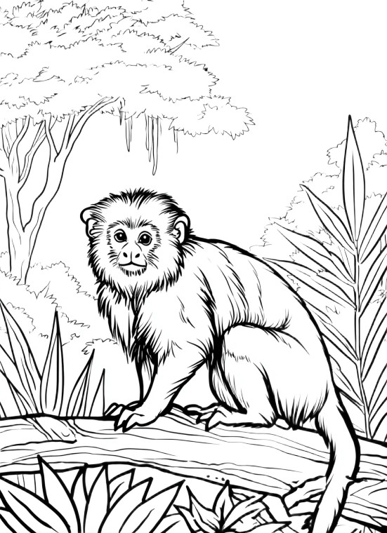 Rainforest Monkey Vinyl Car Decal Sticker – Waterproof & UV-Resistant 8.533333333333333"