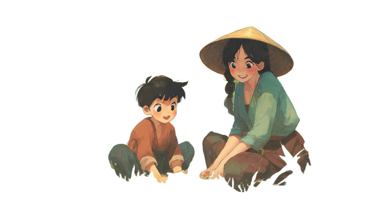 Vietnamese Mother Teaching Vinyl Car Decal Sticker – Waterproof & UV-Resistant 2.72"