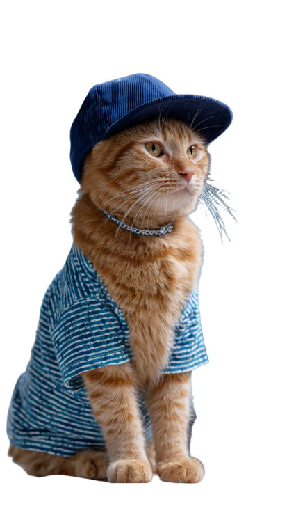 Orange Tabby Cat V11 Vinyl Car Decal Sticker – Waterproof & UV-Resistant 4.8533333333333335"