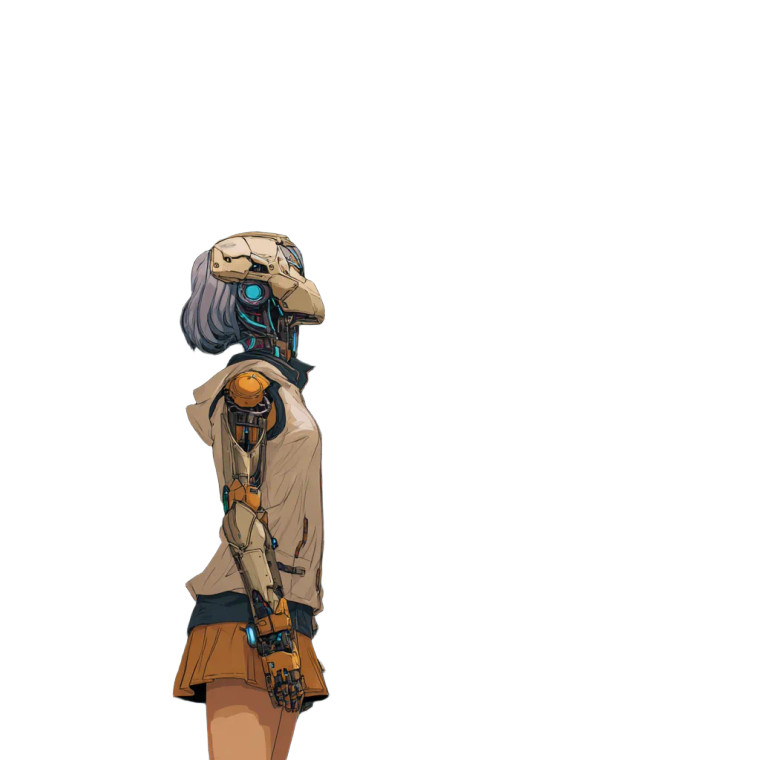 Anime Robot Girl V5 Vinyl Car Decal Sticker – Waterproof & UV-Resistant 6.826666666666667"