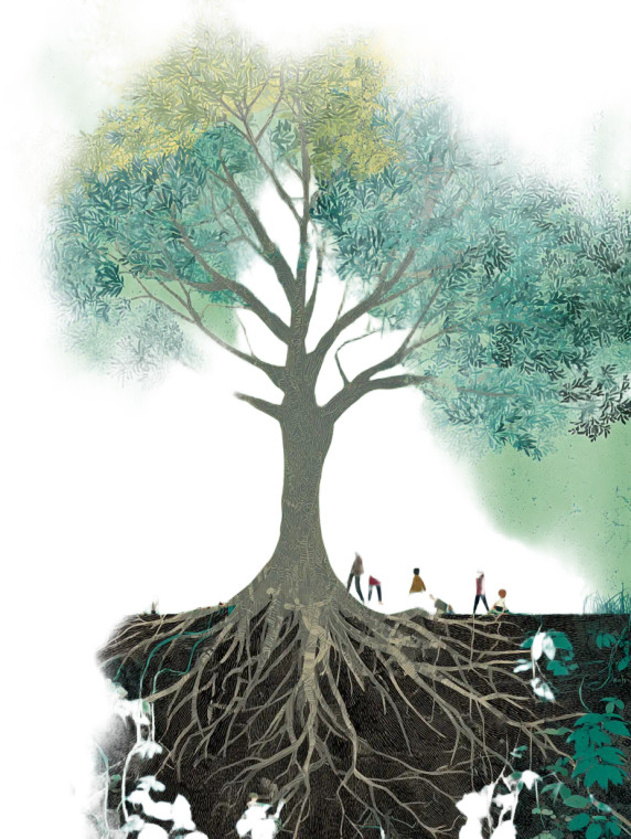 Growing Tree Support Vinyl Car Decal Sticker – Waterproof & UV-Resistant 4.1066666666666665"