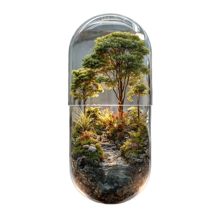 Miniature Forest Capsule Vinyl Car Decal Sticker – Waterproof & UV-Resistant 6.826666666666667"