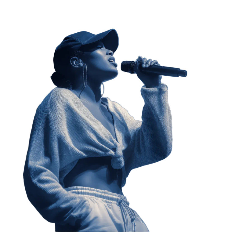 Singing Hip Hop Vinyl Car Decal Sticker – Waterproof & UV-Resistant 3.4133333333333336"