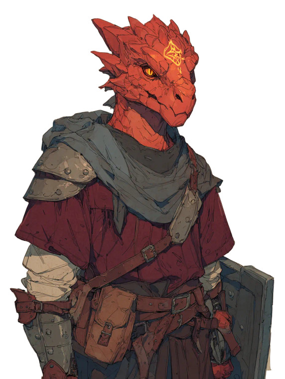 Red Dragonborn Blacksmith Vinyl Car Decal Sticker – Waterproof & UV-Resistant 8.213333333333333"