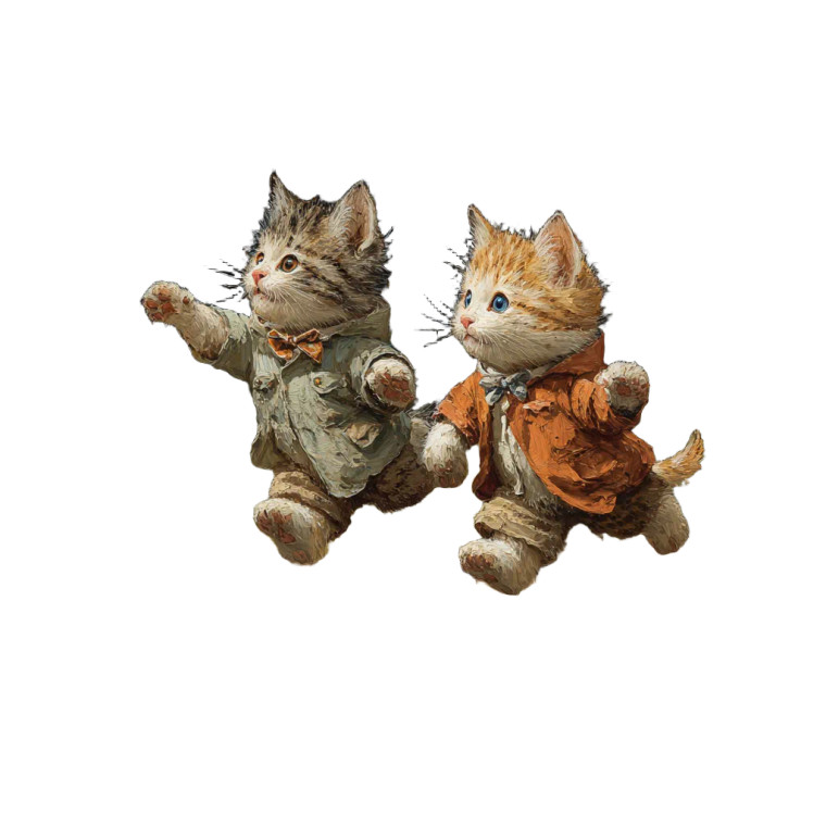 Chasing Butterfly Kittens Vinyl Car Decal Sticker – Waterproof & UV-Resistant 3.4133333333333336"