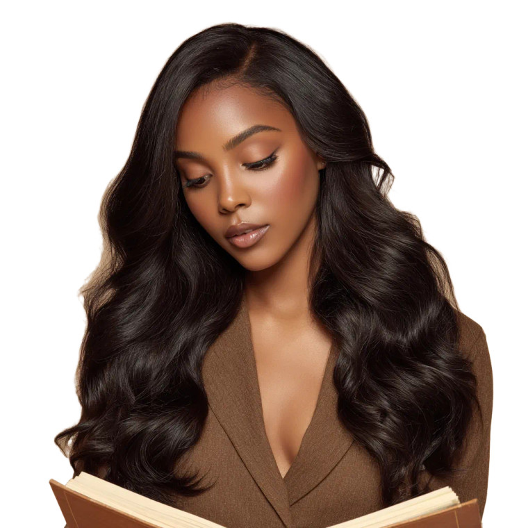 Businesswoman With Wig Vinyl Car Decal Sticker – Waterproof & UV-Resistant 3.4133333333333336"