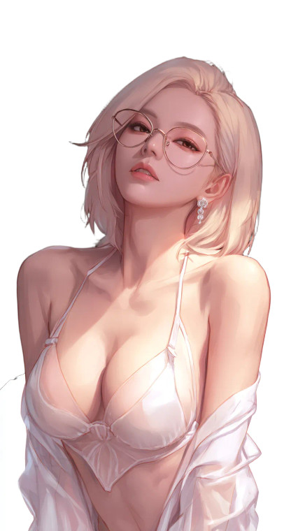 Blonde Korean Girl Vinyl Car Decal Sticker – Waterproof & UV-Resistant 9.706666666666667"