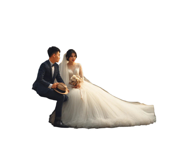 Wedding Garden Scene Vinyl Car Decal Sticker – Waterproof & UV-Resistant 6.1866666666666665"