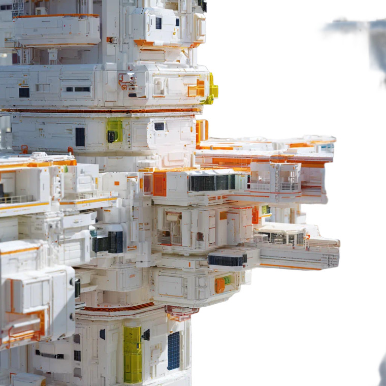 Colorful Space Station V2 Vinyl Car Decal Sticker – Waterproof & UV-Resistant 3.4133333333333336"