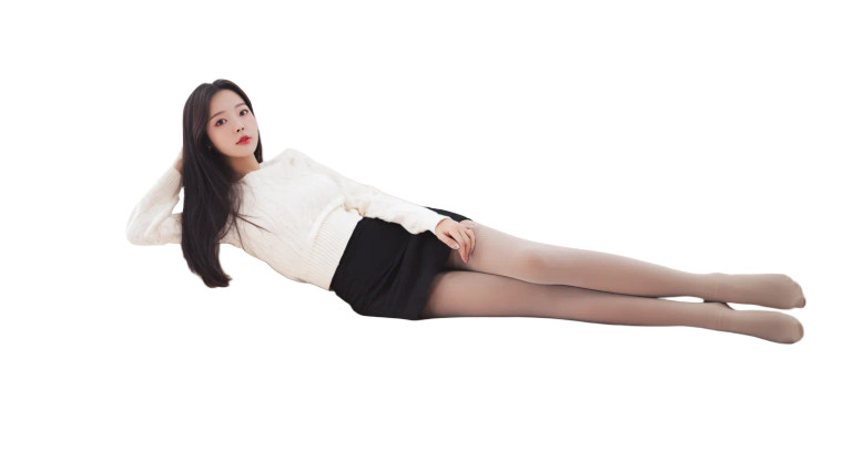 Korean Woman Lying V2 Vinyl Car Decal Sticker – Waterproof & UV-Resistant 5.4