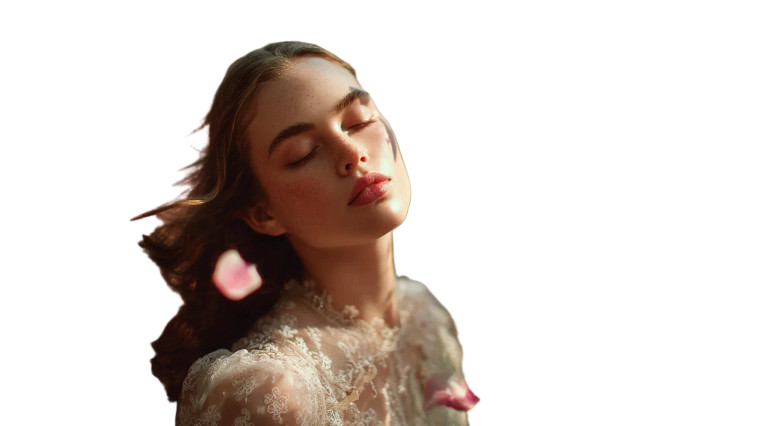 Floating Tulip Maiden Vinyl Car Decal Sticker – Waterproof & UV-Resistant 5.4