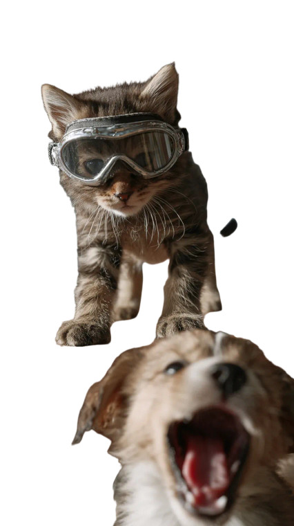 Kitten In Swim Goggles Vinyl Car Decal Sticker – Waterproof & UV-Resistant 9.706666666666667"