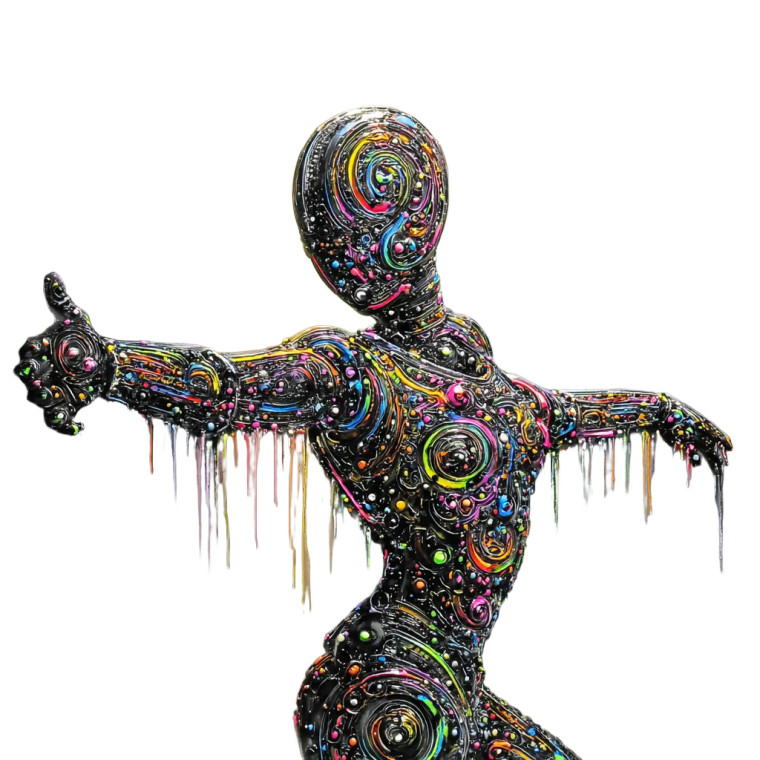 Dance Robot Vinyl Car Decal Sticker – Waterproof & UV-Resistant 6.826666666666667"