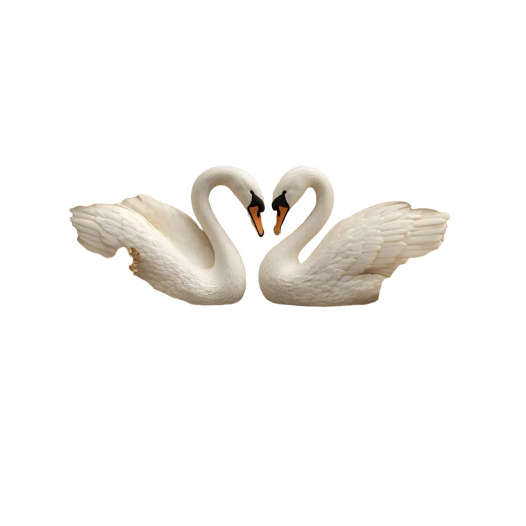 Golden Swan Relief Vinyl Car Decal Sticker – Waterproof & UV-Resistant 3.4133333333333336"