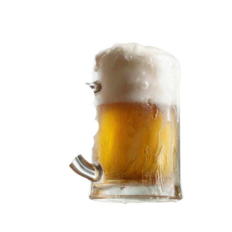 Hand Holding Beer Mug Vinyl Car Decal Sticker – Waterproof & UV-Resistant 6.826666666666667"