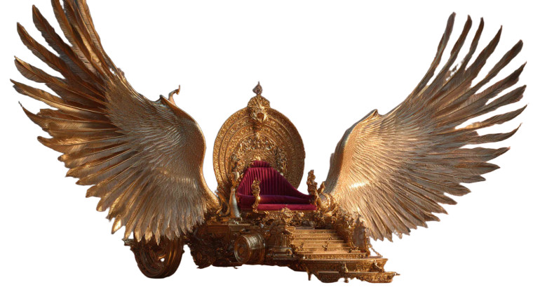 Golden Peacock Chariot Vinyl Car Decal Sticker – Waterproof & UV-Resistant 5.4