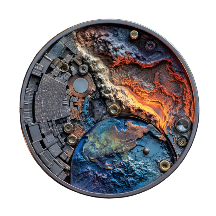 Meteorite Coin Vinyl Car Decal Sticker – Waterproof & UV-Resistant 6.826666666666667"