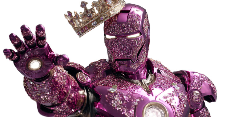 Violet Ironman King Vinyl Car Decal Sticker – Waterproof & UV-Resistant 5.12"