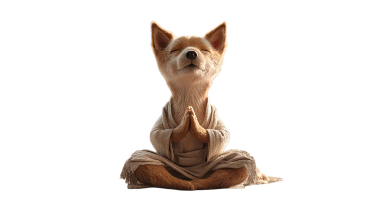 Meditating Dog V4 Vinyl Car Decal Sticker – Waterproof & UV-Resistant 5.4