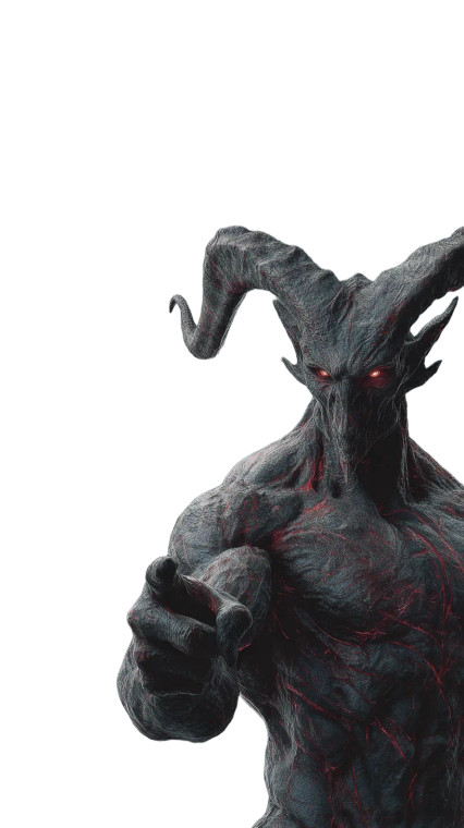Demonic Muscular Creature Vinyl Car Decal Sticker – Waterproof & UV-Resistant 9.706666666666667"