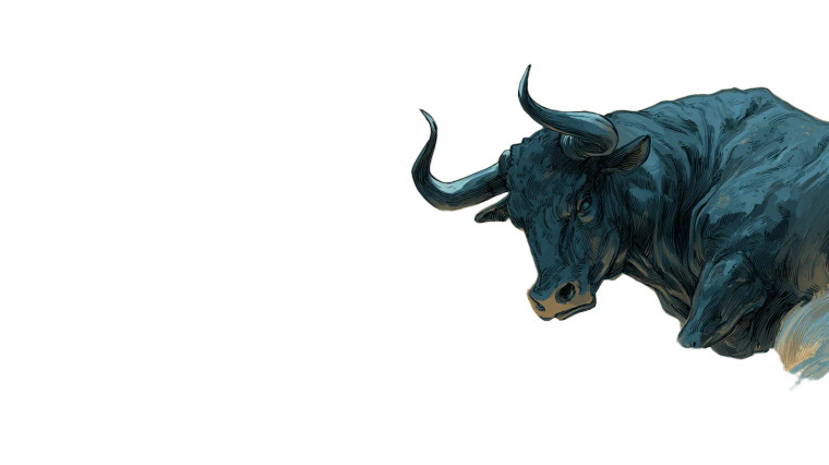 Surreal Sci-Fi Bull Vinyl Car Decal Sticker – Waterproof & UV-Resistant 2.72"