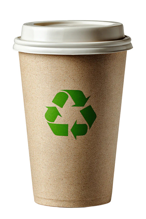 Beige Coffee Cup Vinyl Car Decal Sticker – Waterproof & UV-Resistant 8.96"
