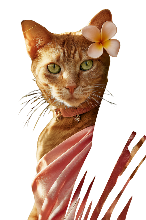 Fashionable Ginger Cat Vinyl Car Decal Sticker – Waterproof & UV-Resistant 4.4