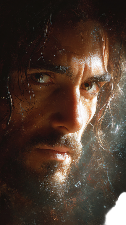 Dramatic Jesus Portrait V2 Vinyl Car Decal Sticker – Waterproof & UV-Resistant 9.706666666666667"