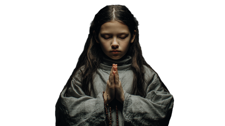 Praying Girl V4 Vinyl Car Decal Sticker – Waterproof & UV-Resistant 5.4