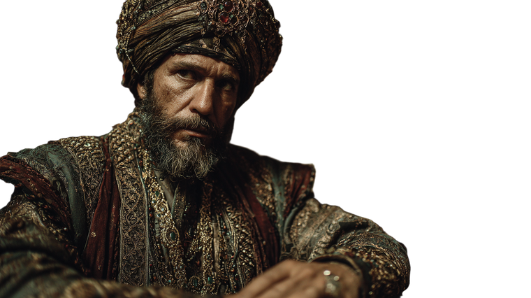 Saladin On Throne Vinyl Car Decal Sticker – Waterproof & UV-Resistant 2.72"