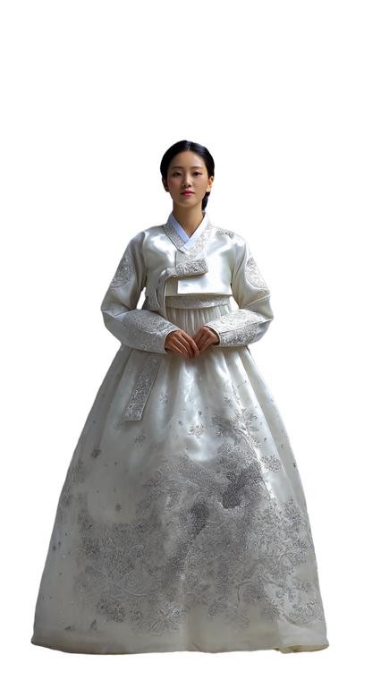 Korean Hanbok Elegance V2 Vinyl Car Decal Sticker – Waterproof & UV-Resistant 9.706666666666667"