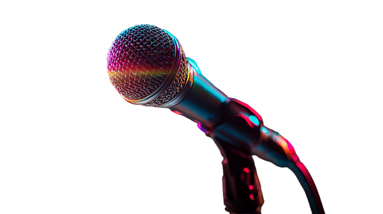 Stage Microphone Close-Up V2 Vinyl Car Decal Sticker – Waterproof & UV-Resistant 2.72"