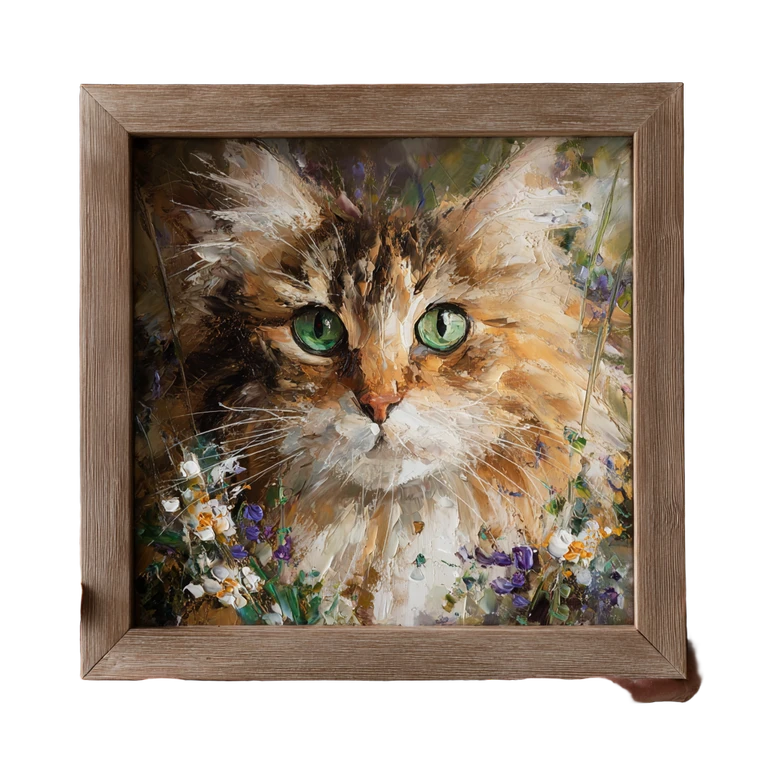 Tabby Cat Portrait V4 Vinyl Car Decal Sticker – Waterproof & UV-Resistant 3.4133333333333336"