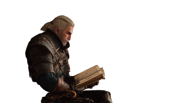 Geralt Reading Book Vinyl Car Decal Sticker – Waterproof & UV-Resistant 5.4