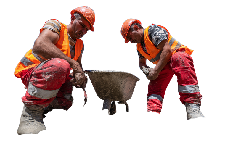 Muscle Construction Workers Vinyl Car Decal Sticker – Waterproof & UV-Resistant 2.986666666666667"