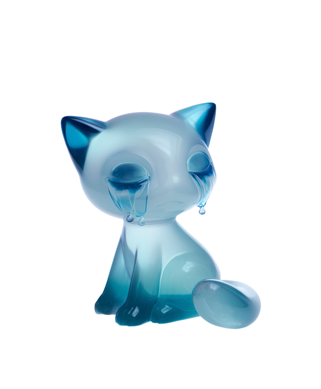 Sad Glossy Cat Vinyl Car Decal Sticker – Waterproof & UV-Resistant 8.0"