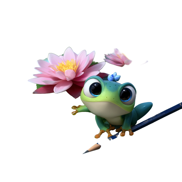 Frog In Pond Vinyl Car Decal Sticker – Waterproof & UV-Resistant 6.826666666666667"