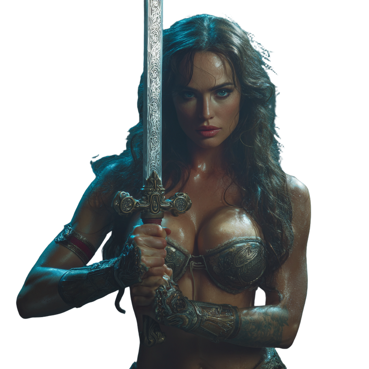 Megan Fox Sword Vinyl Car Decal Sticker – Waterproof & UV-Resistant 3.4133333333333336"