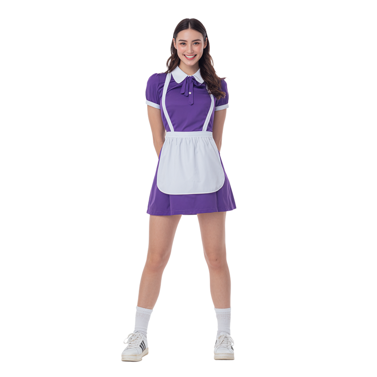 Smiling Diner Waitress Vinyl Car Decal Sticker – Waterproof & UV-Resistant 6.826666666666667"